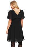 Black Plus Size Floaty Skater Dress