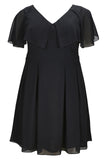 Black Plus Size Floaty Skater Dress
