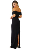 Black Social Event Red Carpet Off-shoulder Party Evening Dress