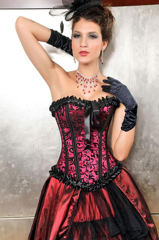 Satin Brocade Waist Training Corset