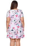 Plus Size Floral Mini Dress