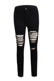 Black Distressed Jeans for Women