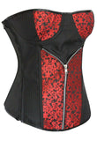 Zip up Patterned Jacquard over Bust Corset