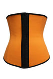 Orange 4 Steel Bones Latex Under Bust Corset