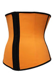 Orange 4 Steel Bones Latex Under Bust Corset