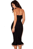 Strapless Black Fishtail Party Bandage Dresses