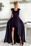 Navy Sophisticated Party Queen High Low Dress