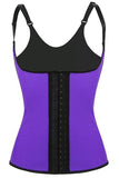 Purple Steel Boned Latex Waist Trainer Vest