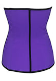 Purple 4 Steel Bone Support Trilayer Rubber Waist Cincher