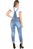 Light Blue Exposed Boyfriend Overalls