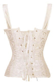 Elegant Apricot Brocade Bridal Corset