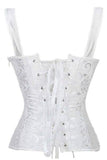 Elegant White Brocade Bridal Corset