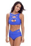 Brazil Bright Blue Multiway Strap High Waist Bikini