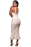 Apricot Fishtail Luxe Bandage Dress