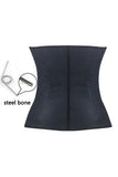 Black Steel Bone Latex Under Bust Corset