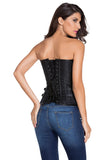 2pcs 14 Steel Bones Buckle Sides Lace up Overbust Corset