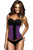 Purple 9 Steel Bones Latex Under Bust Corset