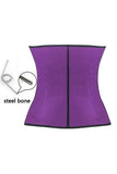 Purple Steel Bone Latex Under Bust Corset