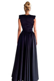 Navy Sophisticated Party Queen High Low Dress