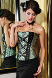 Classic Jacquard Corset with Rivets and Chain