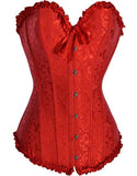 Red Overbust Pattern Corset