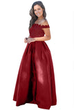 Claret Crochet Top Pleated Waist Flared Maxi Evening Dress