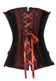 Red Brocade Vintage Corset with Thong