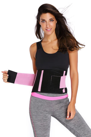 Pink Sweat Band Waist Training Belt