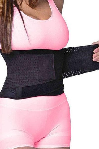 Black Sweat Band Waist Training Belt