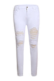 White Distressed Jeans for Women