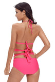 Brazil Rosy Multiway Strap High Waist Bikini