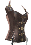 Coffee Buckle-up Steampunk Corset