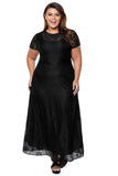 Black Plus Size Lace Party Gown