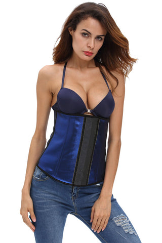 Blue Sleek Latex Waist Cincher