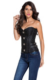 2pcs 14 Steel Bones Buckle Sides Lace up Overbust Corset