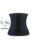 Black Steel Bone Latex Under Bust Corset