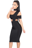 Sexy Choker Neck Cut out Bandage Party Dress