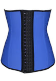 Blue 4 Steel Bone Support Trilayer Rubber Waist Cincher