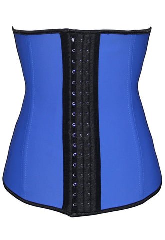 Blue 4 Steel Bone Support Trilayer Rubber Waist Cincher