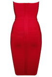 Elegant Formfitting Bandage Dress in Red