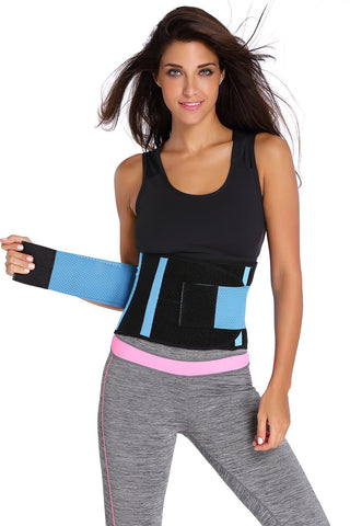 Blue Sweat Band Waist Training Belt