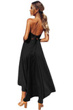 Black V Cut Strapless Party Cocktail Dress