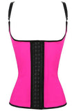 Rosy Steel Boned Latex Waist Trainer Vest