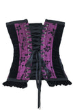 Claret Burlesque Petra Overbust Flock Corset