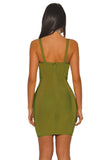 Olive Hourglass Bustier Sheath Bandage Dress