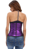 Purple Sleek Latex Waist Cincher