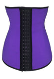 Purple 4 Steel Bone Support Trilayer Rubber Waist Cincher