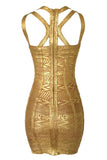 Gold Worshiper Bandage Dress